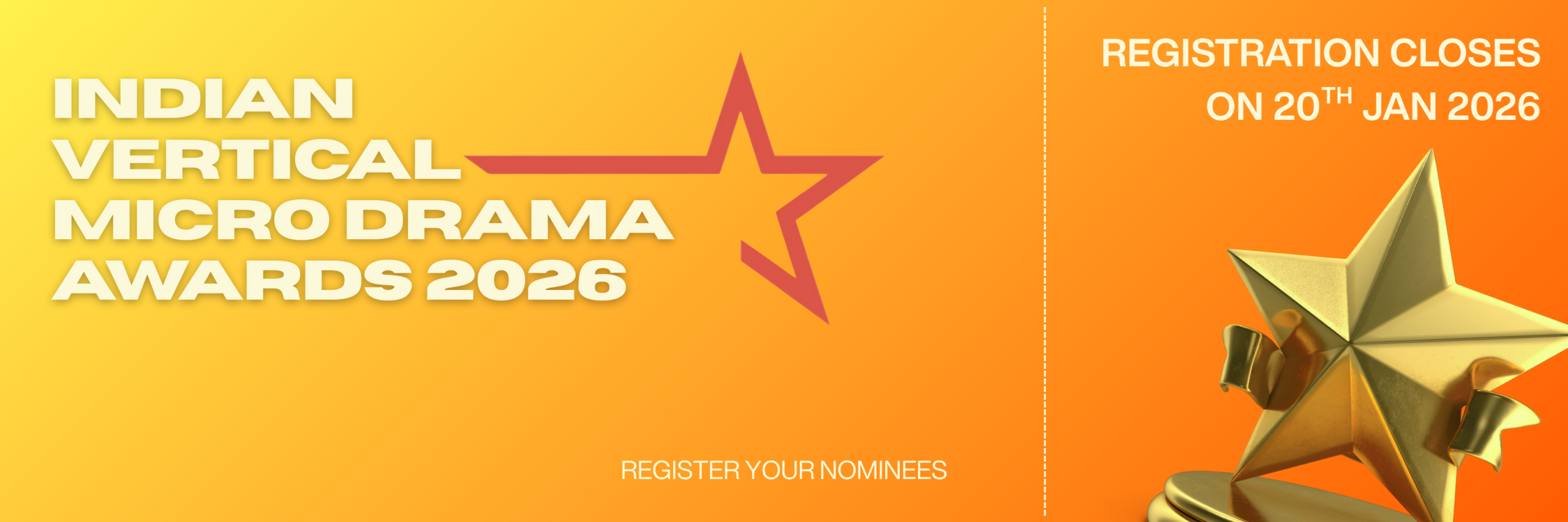 registration page indian vertical micro drama awards 2026